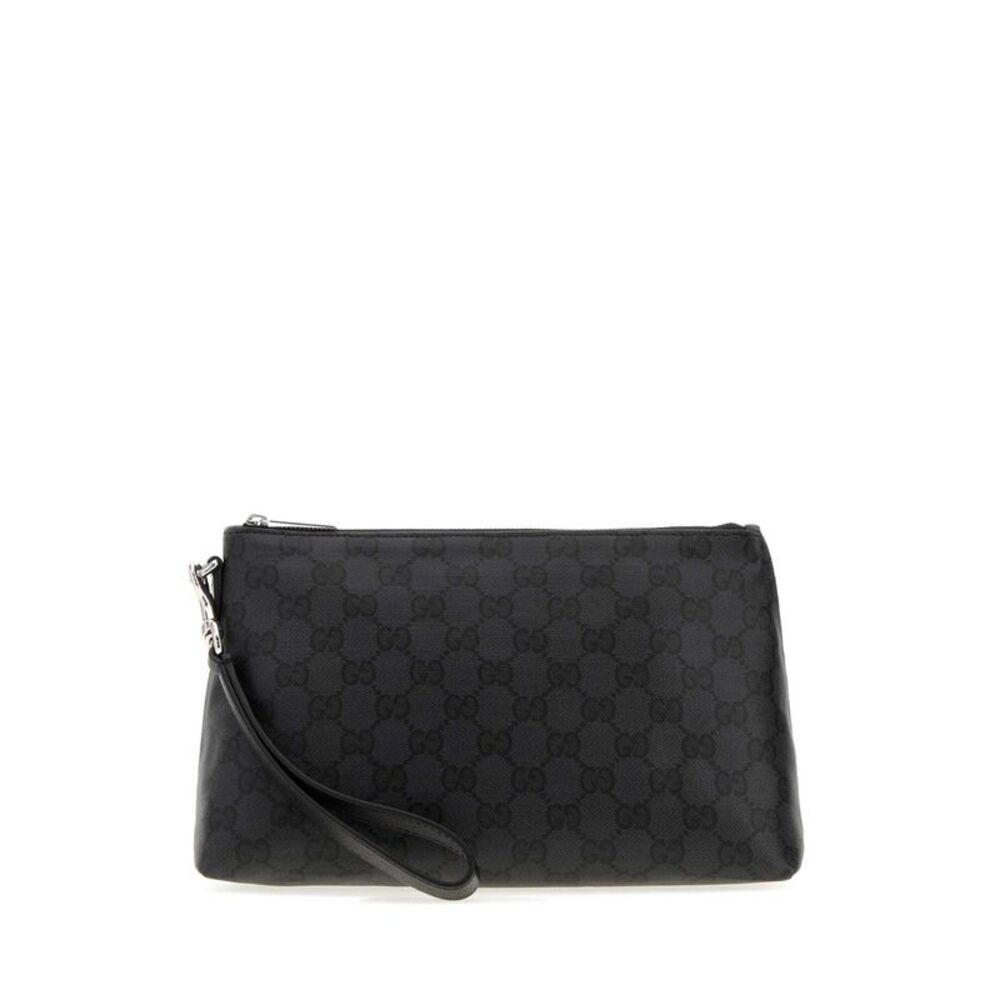 Gucci Men Gg Canvas Small Gucci Essence Classic Clutch